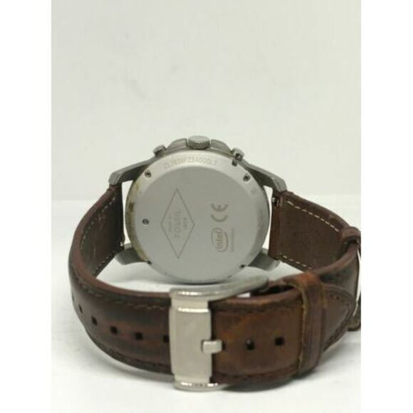 Fossil Q NDW1 Smartwatch Roman Numerals Brown Leather Band 44mm Tracker C191 - Picture 9 of 9